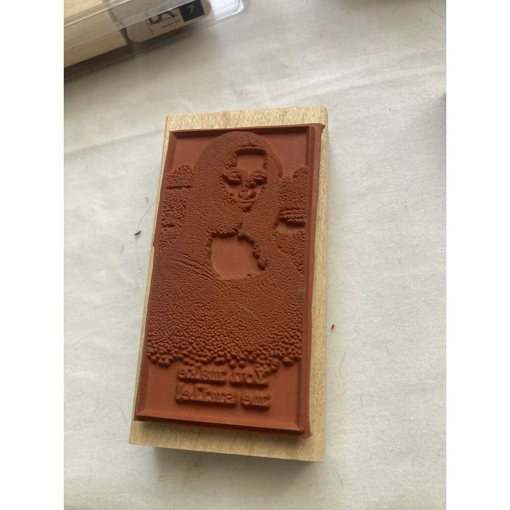 STAMPIN UP & Inkadinkado 18 RUBBER STAMPS New Paris Mona Lisa Chickens Candy